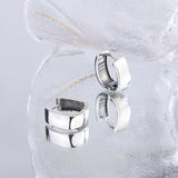 925 Silver Tide Retro Thai Silver Smooth Faced Small Group Premium Round Ear Buckle Earrings