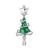 Christmas Gift Christmas Tree Necklace S925 Sterling Silver Drop Glue