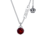 925 Sterling Silver Crown Retro Necklace Women's Brand Letter Small Design High Level