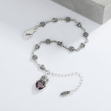 925 Sterling Silver Heavy Industry Crown Love Bracelet Retro Simple