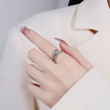 925 Silver Ring Ins Fashion Couple Ring Vintage Snake Head