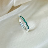 925 Sterling Silver Overlapping Diamond Index Finger End Ring Simple Temperament