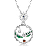 Christmas Snowflake Necklace Ins Style Simple Hollow Fashion 925 Silver
