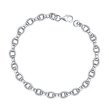Lovers Simple Thai Silver Punk Personality Anchor Letter Cross Bracelet