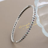 S925 Silver Personality Love Bracelet Women Retro Fashion Style Bracelet Hip Hop Punk Handwear