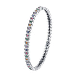 S925 Silver Personality Love Bracelet Women Retro Fashion Style Bracelet Hip Hop Punk Handwear