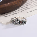 925 Sterling Silver Crown Ring Female Personality Minority Ring