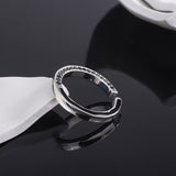 S925 Full Body Sterling Silver Heavy Industry Curve Irregular Avocado Green Double-sided Stone Ring