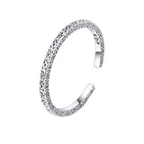 Sterling Silver 925 Cold Texture Style Retro Style Simple Ring