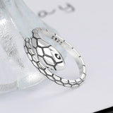 925 Silver Ring Ins Fashion Couple Ring Vintage Snake Head