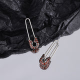 925 Sterling Silver Long Personalized Paper Clip Clip Earrings