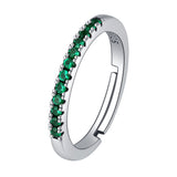 925 Sterling Silver Overlapping Diamond Index Finger End Ring Simple Temperament