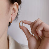 Circle Earrings Vintage Premium Full Diamond Ring S925 Sterling Silver