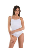 Adjustable Women's Stretch Cotton Top with Layered Design