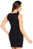 Black Women's Long T-Shirt with Wider Straps and Neckline Lailacart