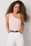 Chic One-Shoulder Ribbed Acrylic Top for Everyday Style Lailacart
