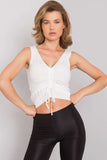 Chic Ribbed Knitted Top in Soft Acrylic Fabric Lailacart