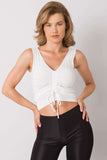 Chic Ribbed Knitted Top in Soft Acrylic Fabric Lailacart