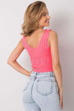 Chic Ribbed Knitted Top in Soft Acrylic Material Lailacart