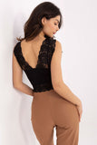 Chic Sleeveless Openwork Top with Delicate Lace Detail Lailacart