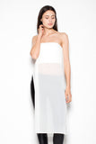 Chic Strapless Chiffon Top with Side Indentations