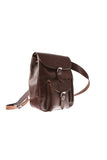 Classic Vintage Leather Backpack with Buckle Closure