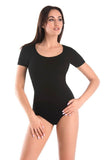 Elegant Black Short-Sleeved Women's Undershirt