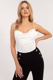 Elegant Rhinestone-Embellished Adjustable Strap Top