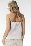 Elegant Satin V-Neck Top with Adjustable Straps for Women Lailacart