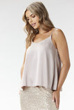 Elegant Satin V-Neck Top with Adjustable Straps for Women Lailacart