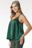 Elegant Satin V-Neck Top with Straps for Any Occasion Lailacart