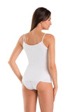 Elegant Women's White Cotton Top with Thin Straps Lailacart