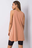 Extended Cut Sleeveless T-Shirt with Decorative Inscription Lailacart