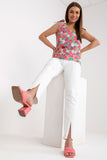 Heart Neckline Straight Cut Top with Decorative Ties Lailacart