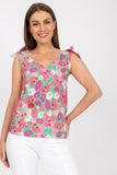 Heart Neckline Straight Cut Top with Decorative Ties Lailacart