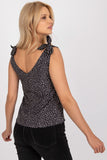 Heart Neckline Straight Cut Top with Decorative Ties Lailacart