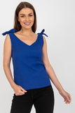 Heart Neckline Straight Cut Top with Decorative Ties Lailacart