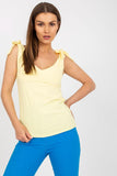 Heart Neckline Straight Cut Top with Decorative Ties Lailacart