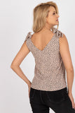 Heart Neckline Straight Cut Top with Decorative Ties Lailacart