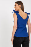 Heart Neckline Straight Cut Top with Decorative Ties Lailacart