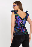 Heart Neckline Straight Cut Top with Decorative Ties Lailacart