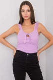 Lace-Trim Strapless Acrylic Top with Round Neckline Lailacart