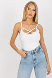 Lace-Trimmed Ribbed T-Shirt with Decorative Stripes Lailacart