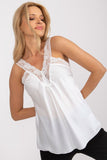 Lace-Trimmed Satin Chemise with Heart Neckline and Straps Lailacart