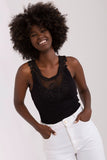 Lace-Trimmed Strapless Ribbed T-Shirt in Cotton Blend Lailacart