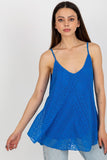 Lace V-Neck Summer Top with Lining and Thin Straps Lailacart