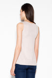 Light Suede Shoulder Blouse with Half-Round Neckline Lailacart