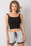 Modern Ribbed Acrylic Top with Delicate Round Neckline Lailacart