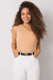 One Shoulder Ribbed Acrylic Top for Everyday Elegance Lailacart