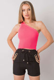 One-Shoulder Ribbed Acrylic Top for Everyday Style Lailacart